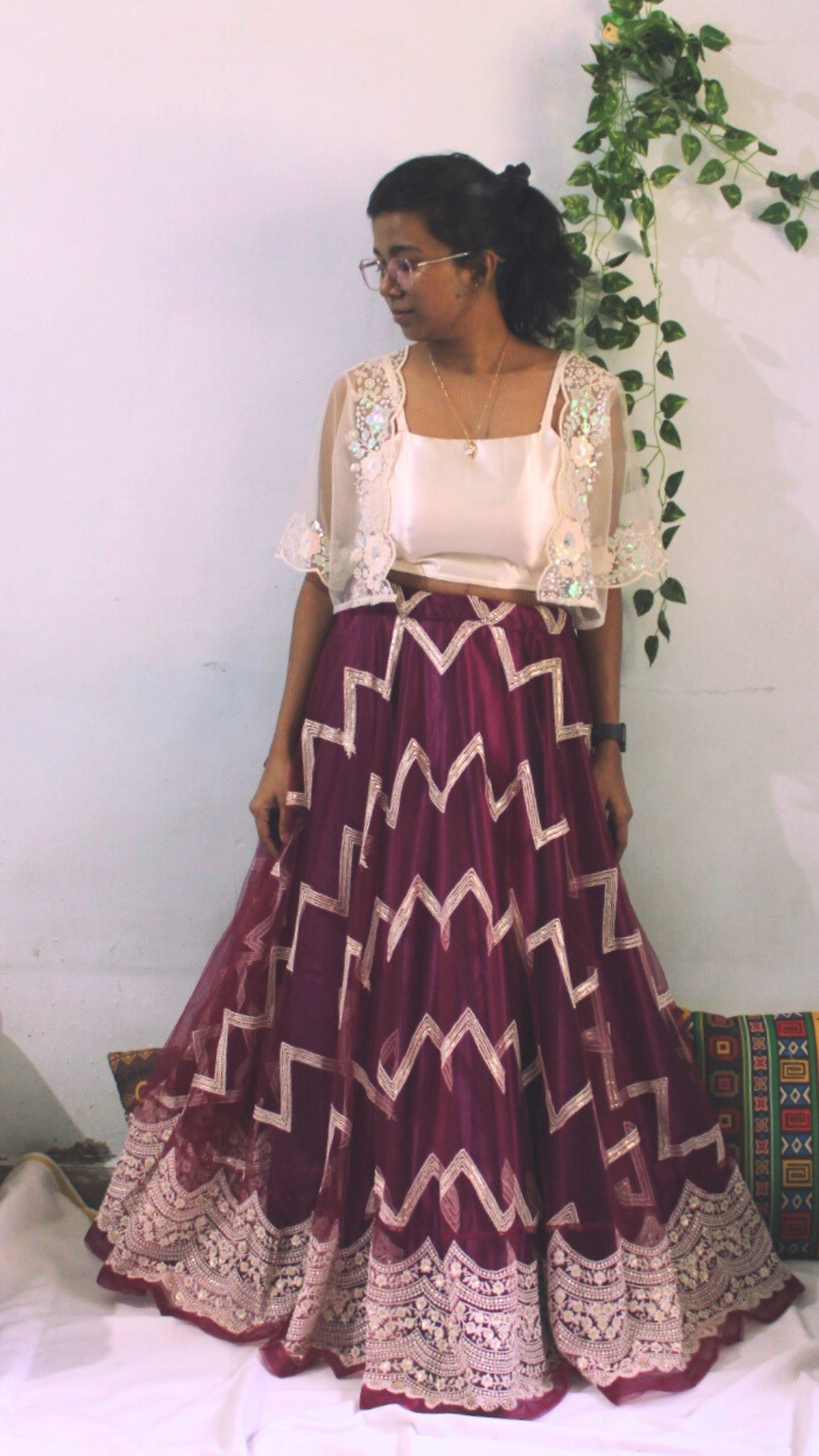 Minimals- crop top and skirt