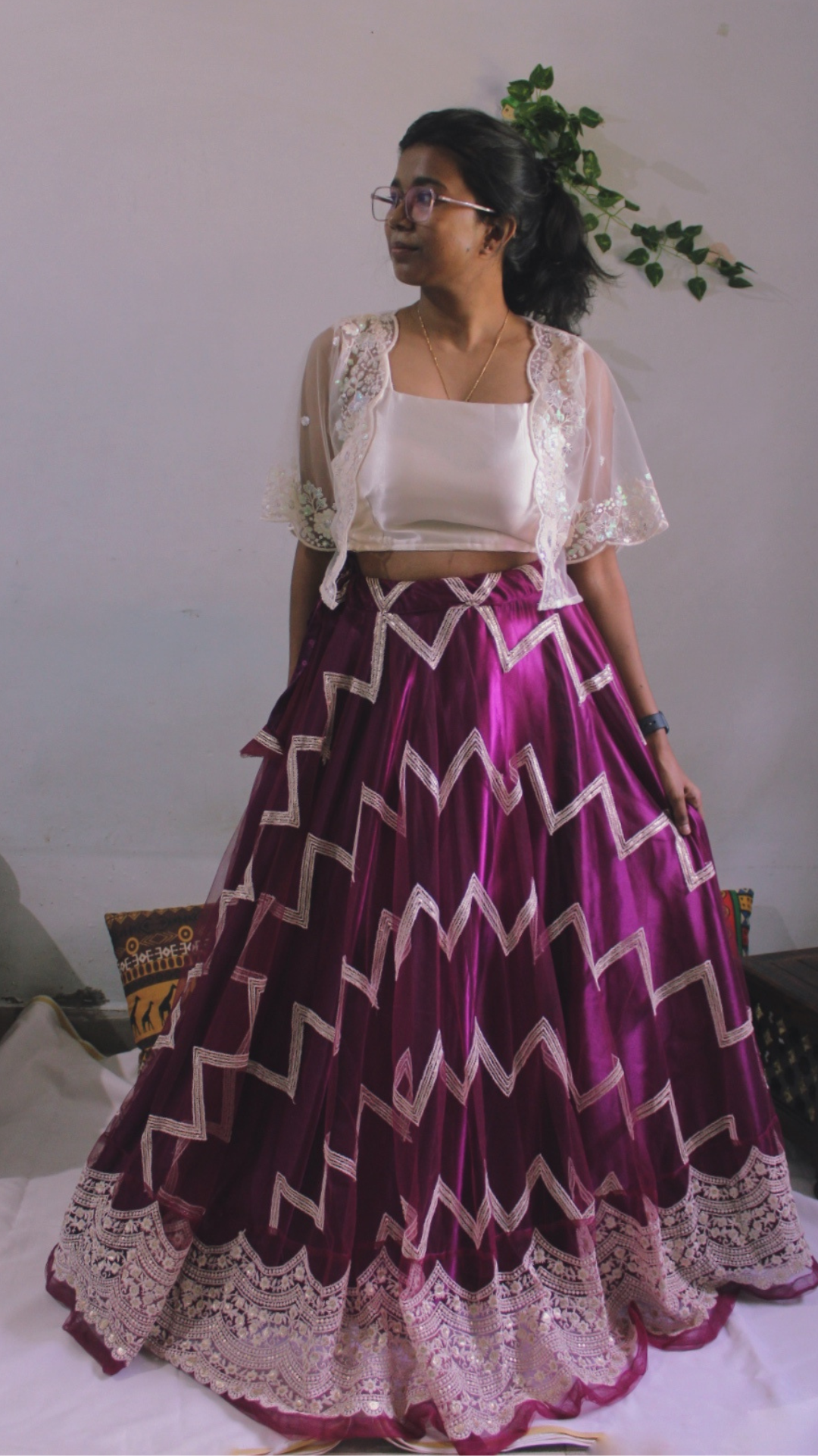 Minimals- crop top and skirt