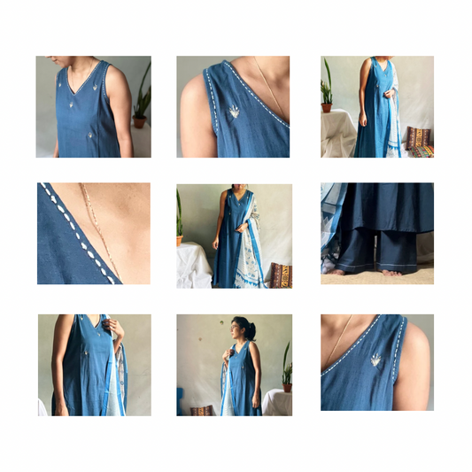 Blue basics -Kurtha set